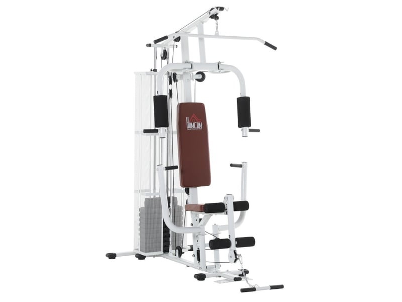  Station de musculation multifonction 150x110x210 cm métal blanc  - Conforama A