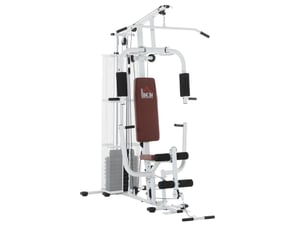 Station de musculation multifonction 150x110x210 cm métal blanc