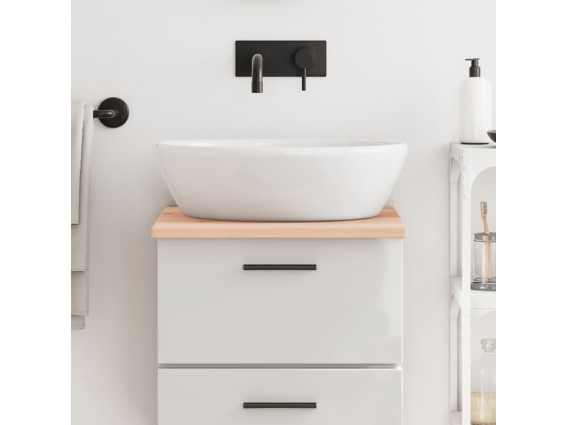  Comptoir de salle de bain, plan de travail 40x50x2 cm bois massif non traité cf65733  - Conforama B