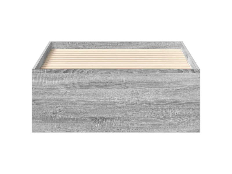  Lit simple- lit adulte -  cadre de lit sans matelas sonoma gris 100x200 cm  - Conforama D