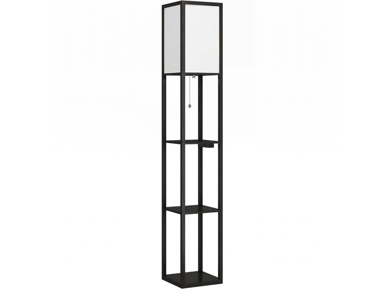  Lampadaire led 26x26x161 cm dimmable mdf noir  - Conforama A