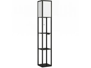 Lampadaire led 26x26x161 cm dimmable mdf noir