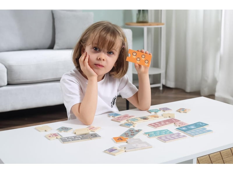  Puzzle en bois viga 44071 polarb - les nombres, 31 pièces 6971608440717 - Conforama E