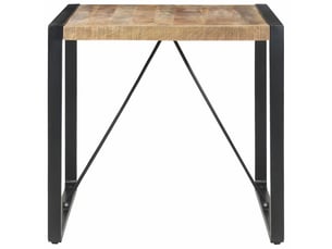 Table à manger, table de salle à manger 80x80x75 cm bois de manguier brut