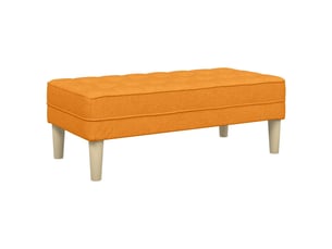 Banc chambre, banc de lit jaune foncé 113x57x39 cm tissu