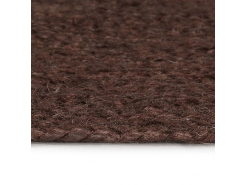  Tapis rond en jute tissé à la main marron 90 cm - comfortxl 133671 - Conforama C