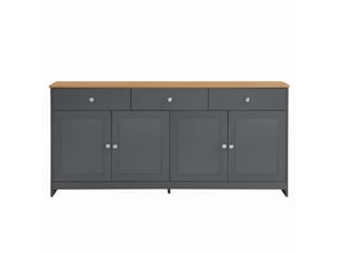 Buffet 4 porte(s) 3 tiroir(s) OSUPNESSEE - 160 cm coloris gris