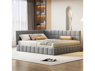 Lit banquette 160x200 cm <strong></strong> <strong>Fay Lum</strong> coloris gris