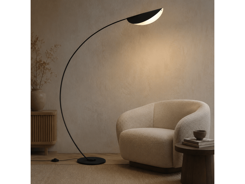  Lampadaire arqué feuillage – éclairage 3 couleurs ASLED-662 - Conforama E