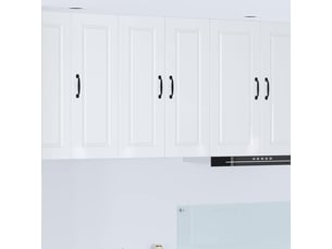 Meuble mural de cuisine, armoire de cuisine blanc brillant 60x31x80cm