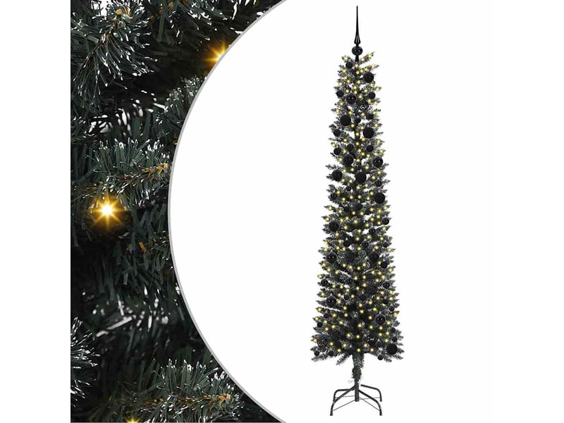 Sapin de noël artificiel, arbre de noël vert 240 cm pvc, plastique et acier shl874 - Conforama A