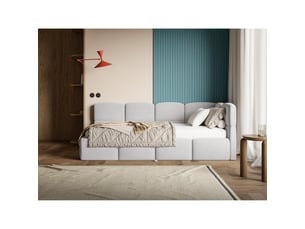 Lit 2 places 170x190 cm SELSEY Cloudy coloris gris