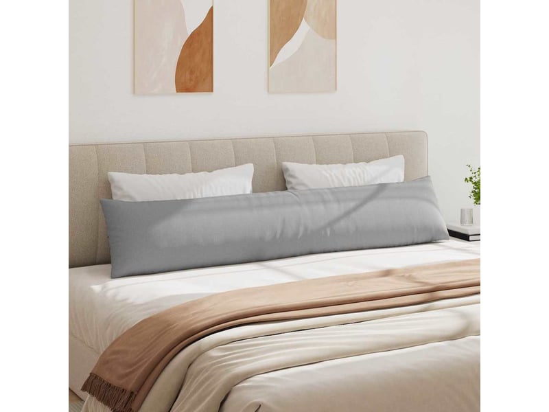 Lot de 2 coussins de canapé, coussins décoratifs tissu gris nuage 200 x 40 cm cf58877 - Conforama D