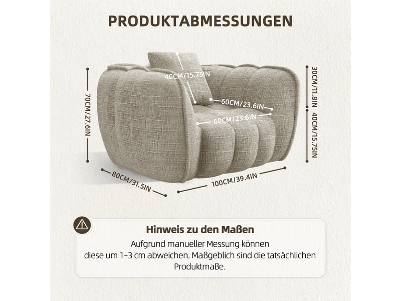 Lexzurn canapé droit compressé fixe,canapé droit fixe,avec coussin,conception ergonomique,profondeur d'assise accrue 60 cm,adapté à de nombreux contextes,base antidérapante - Conforama C