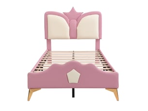 Lit simple 90x200 cm OKWISH coloris rose