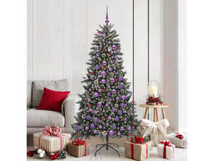 Sapin de noël - arbre de noël artificiel vert 180 cm pvc, plastique et acier