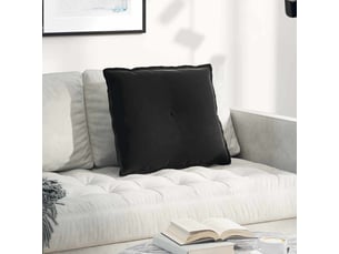 Coussin de dos, coussin de dossier noir 60 x 50 cm tissu en velours côtelé cf54848