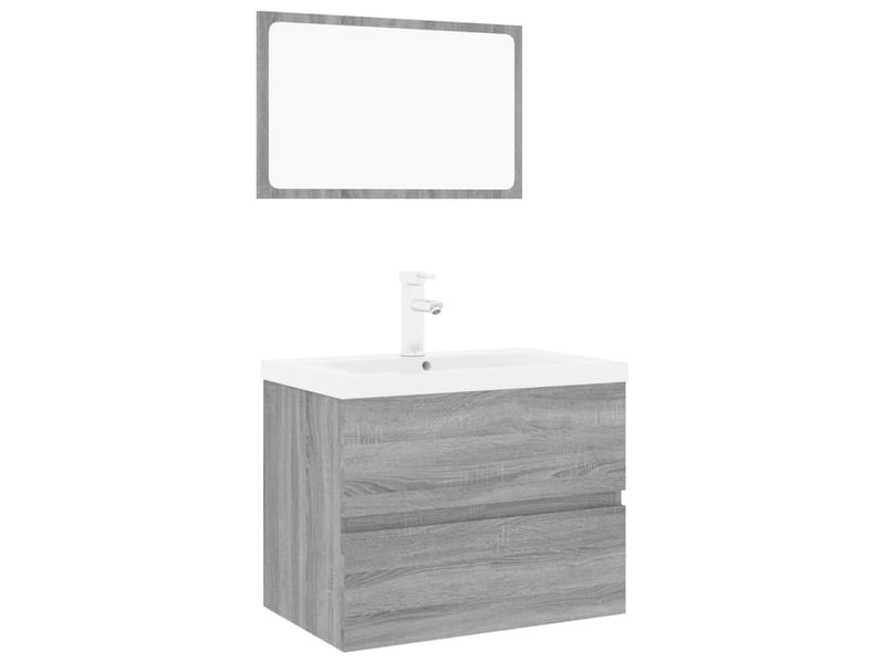  Meubles de salle de bain, armoire salle de bain sonoma gris bois d'ingénierie cf65468  - Conforama A