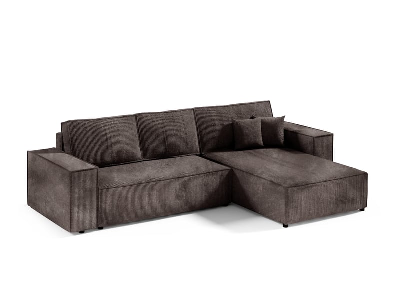 Canapé d'angle convertible mille l braun - Conforama A