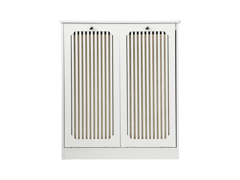  Meuble à linge avec 2 compartiments en tissu blanc 66 x 35 x 76 cm W3180P518894 - Conforama A