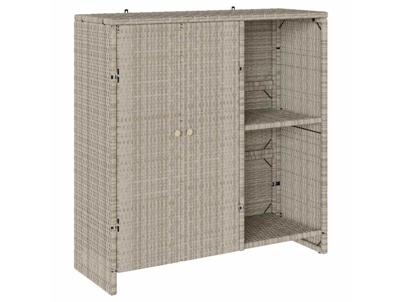  Meuble de rangement, armoire de rangement gris clair 100x36x102 cm rotin  - Conforama A