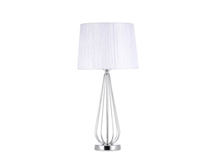 Lampe à poser fabrilamp robina e27 coloris chromé 62 x 30 x 30 cm