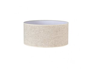 Abat-jour cylindrique fabrilamp happy beige, e27, lin, ø 45 cm, h 22 cm