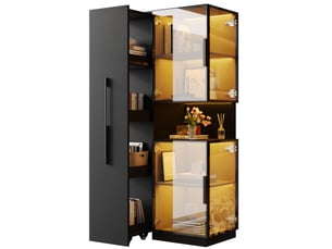 Vitrine coloris noir <strong>DESVIAE</strong> <strong></strong> - 38 cmx160 cm