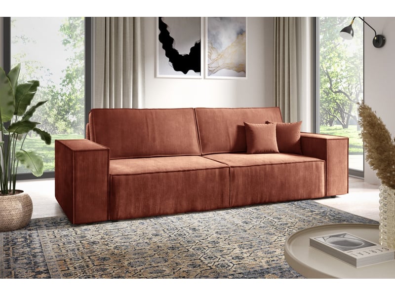  Canapé convertible mille mini orange  - Conforama B