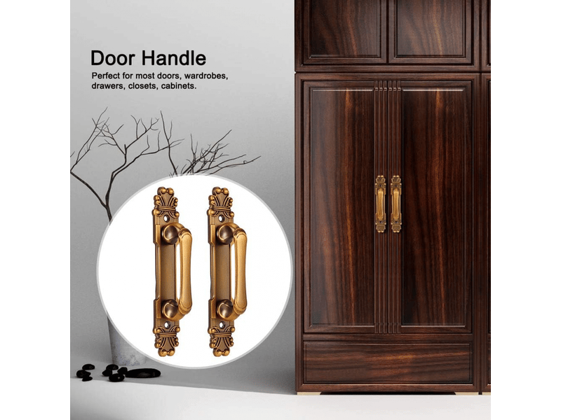  Poignées de porte vintage, poignées coulissantes pour meubles de grange, quincaillerie ancienne pour armoires de style européen  - Conforama D