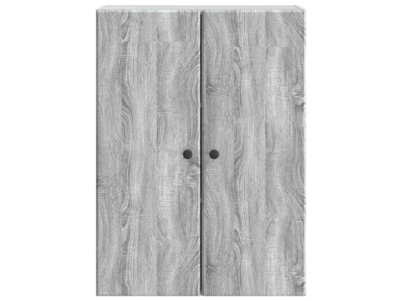  Armoire murale salon 66x34,5x90cm bois d'ingénierie sonoma gris shl3466  - Conforama D