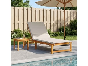 Coussin de transat, coussin pour bain de soleil gemert 100 % polyester blanc 200 x 80 x 3 cm cf56115
