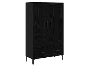 Buffet - haut armoire chêne noir 70 x 31 x 115 cm bois d'ingénierie