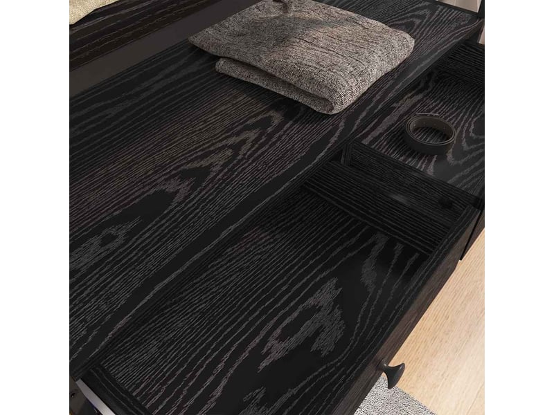  Armoire chambre, armoire de rangement chêne noir 89x39x184.5 cm bois d'ingénierie  - Conforama D