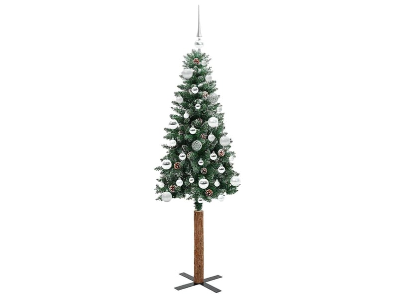  Sapin de noël, arbre de noël mince vert 150 cm pvc et bois de pin massif shl5084  - Conforama D
