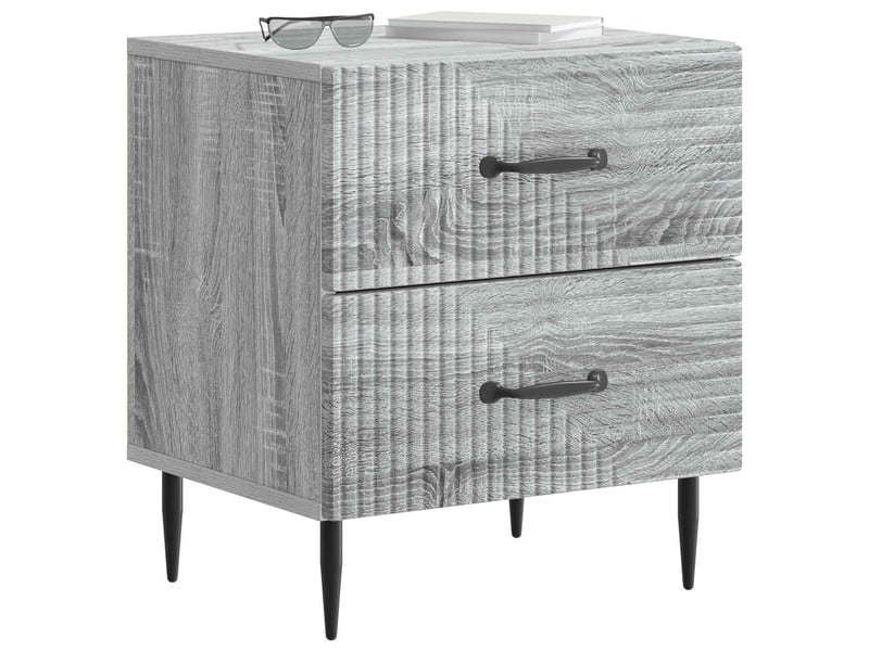  Table de chevet 2 pièces sonoma gris 43 x 34,5 x 47,5 cm  - Conforama A