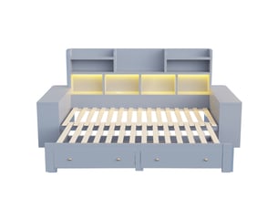 Lit banquette 90x200 cm MAISONORA   coloris gris