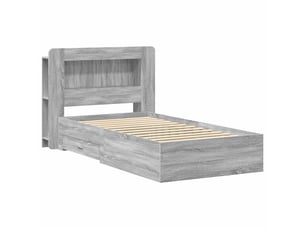 Lit simple 90x190 cm    coloris gris