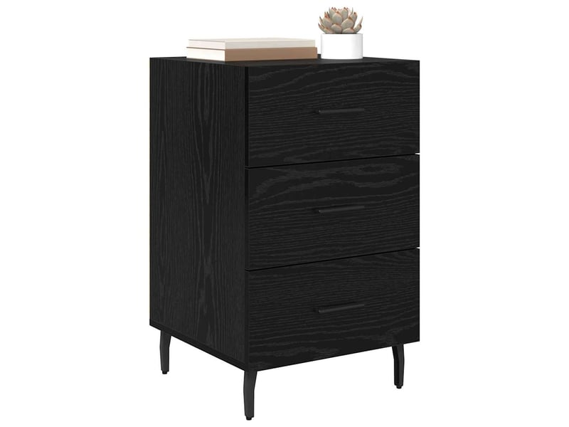 Table de chevet chêne noir 40 x 40 x 66 cm bois d'ingénierie  - Conforama C