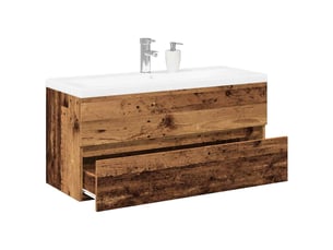 Armoire lavabo avec bassin intégré vieux bois shl908