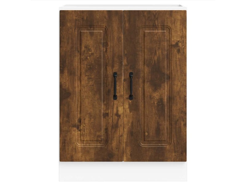  Meuble de cuisine, meuble bas pour évier kalmar chêne fumé bois d'ingénierie shl2689  - Conforama D