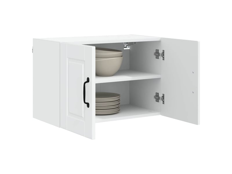 Meuble mural de cuisine, armoire de cuisine 2 pcs blanc brillant bois d'ingénierie shl5150 - Conforama C