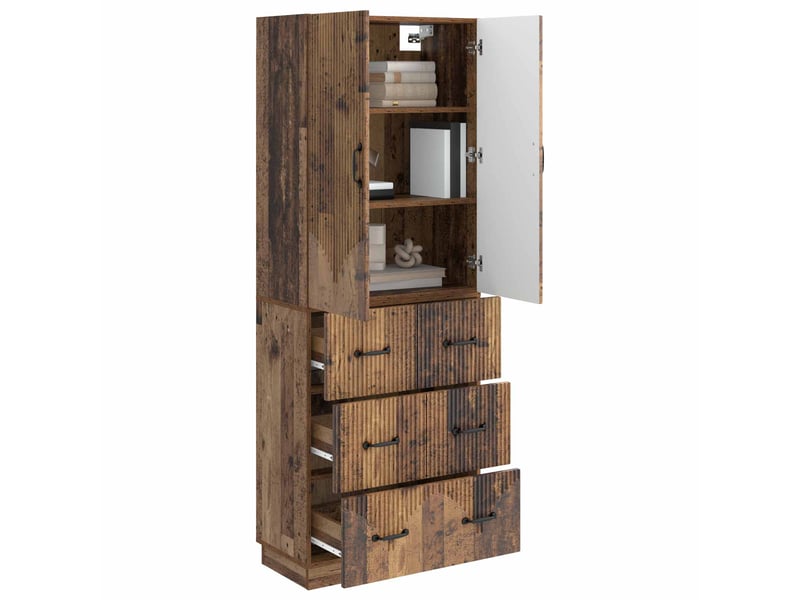 Ensemble de meubles 2 pcs, rangement de salon 66 x 34,5 x 87 cm bois d'ingénierie shl1193 - Conforama C