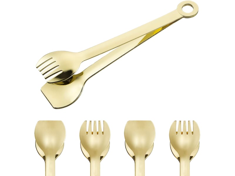  Lot de 4 mini pinces à apéritif en acier inoxydable plaqué or 15,2 cm doré NO Commercial reference - Conforama A