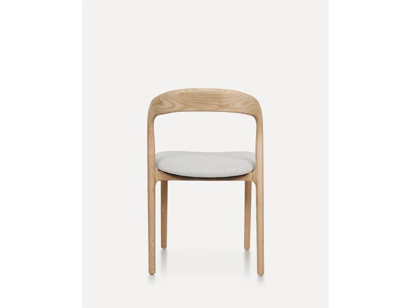  Chaise de salle à manger bois naturel chaise teinte naturelle et blanc cassé  - Conforama B