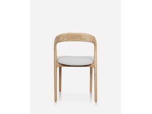 Chaise de salle à manger bois naturel chaise teinte naturelle et blanc cassé