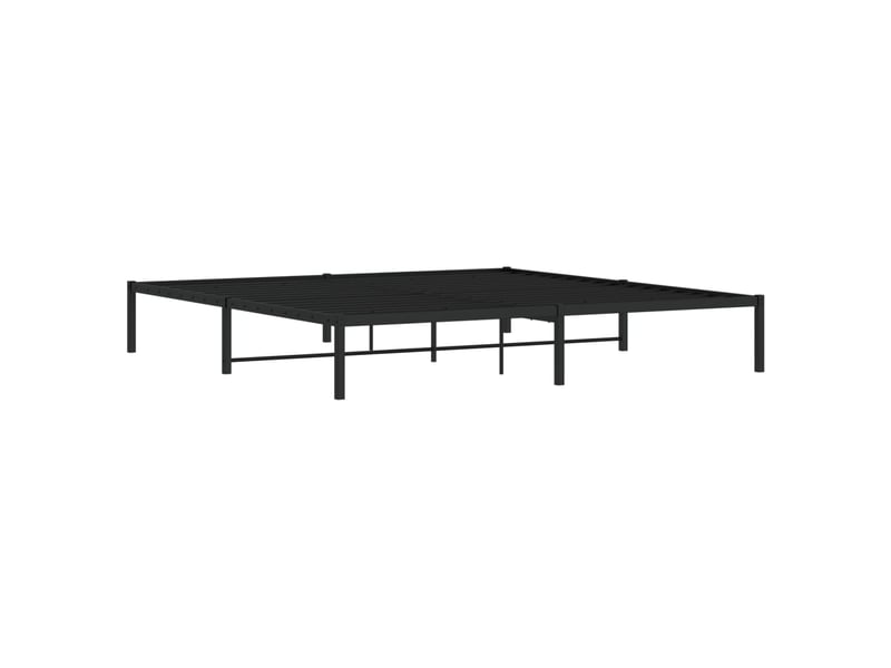 Lit double- lit adulte - cadre de lit métal sans matelas noir 200x200 cm - Conforama C