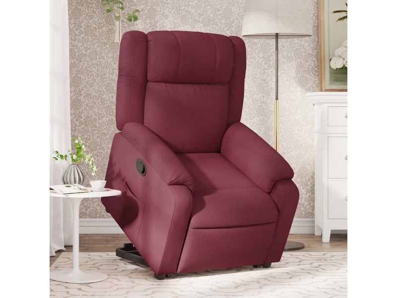  Fauteuil inclinable, fauteuil relax salon rouge bordeaux tissu shl9067  - Conforama B