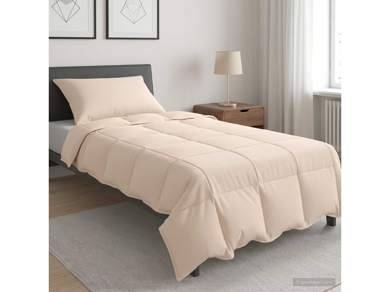  Ensemble de duvet 2 pcs - couette été 100% kapok naturel beige  - Conforama B