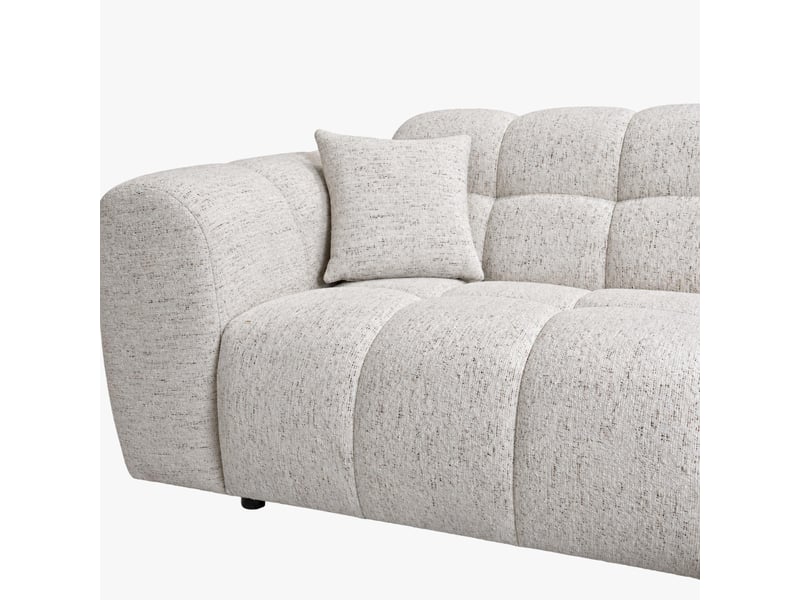  Canapé d'angle en tissu beige - angle droit  - Conforama D